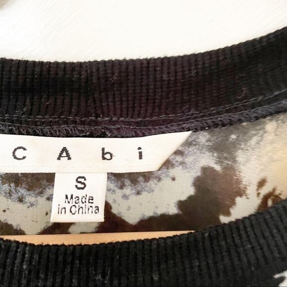 CAbi Snake skin sheer long sleeves top SMALL - Picture 4 of 8